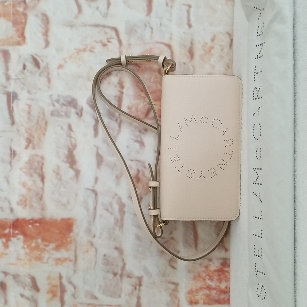 New Stella McCartney Mini Logo Flap Crossbody Bag